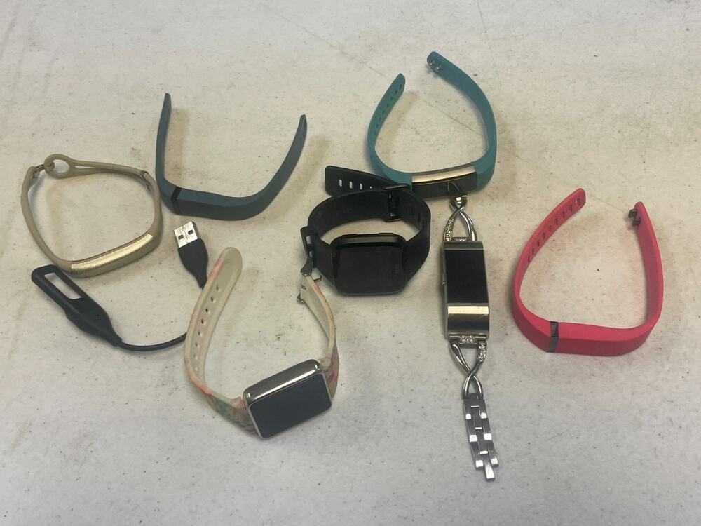 Lot of 7 Fitbit Mixed Brands Activity Tracker Smart Watches Untested For Parts